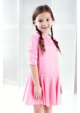 Лютик легкое розовое платье для девочки ЛПЛ-1212